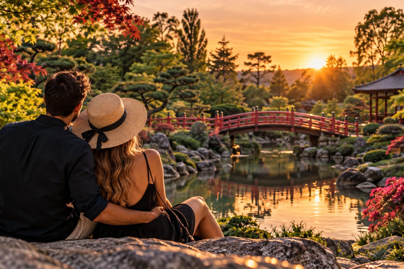 Illustration d’une escapade romantique en amoureux près du Parc Oriental de Maulévrier